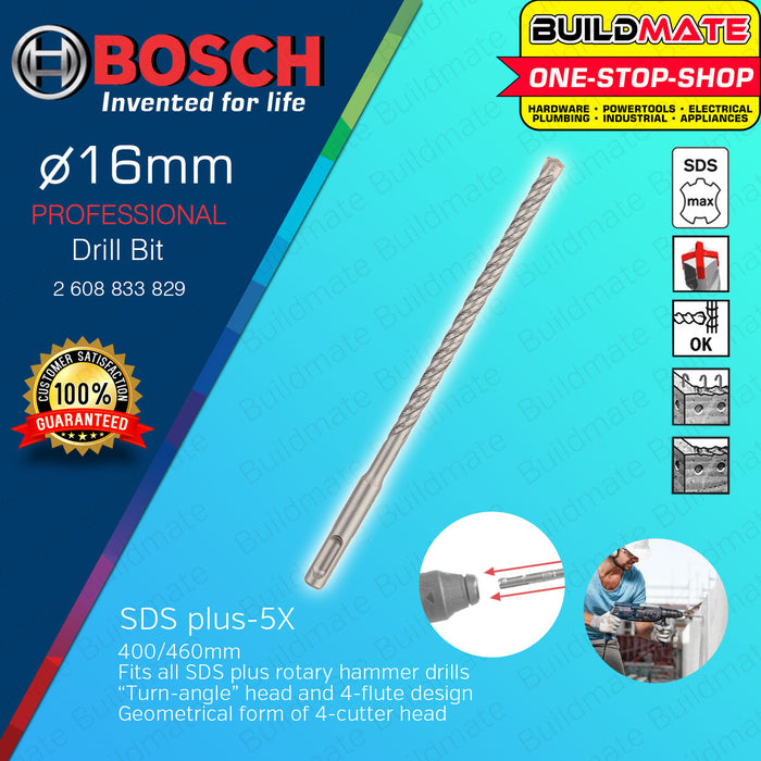 BUILDMATE Bosch SDS PLUS-5X Rotary Hammer Drill Bit 13MM - 25MM for Concrete & Masonry Wall Fast Drilling - BAX