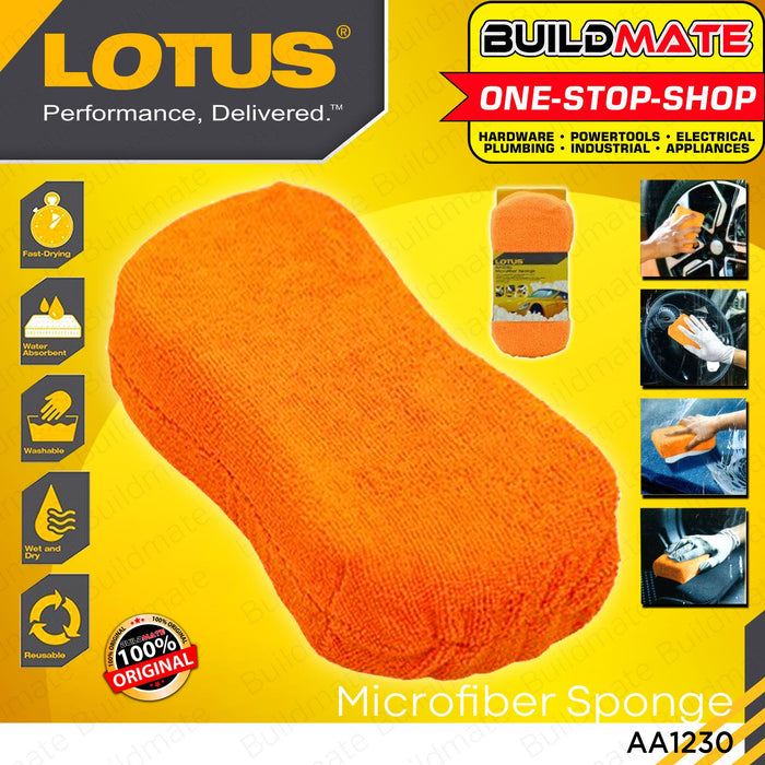 LOTUS Microfiber Sponge Cleaning Foam Cloth Wet and Dry Super absorbent Sponge AA1230 •BUILDMATE•