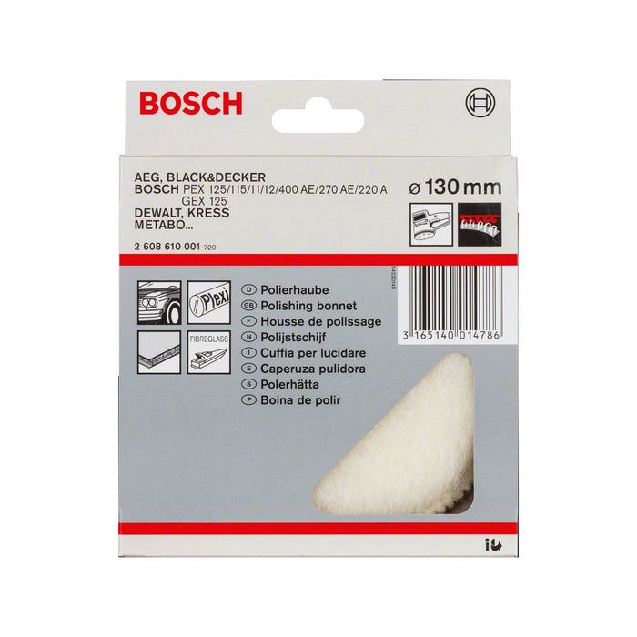 BUILDMATE Bosch 230mm Lambswool Bonnet Lambkin Disc 100% Twisted Wool Polishing 2608621759 - BAX