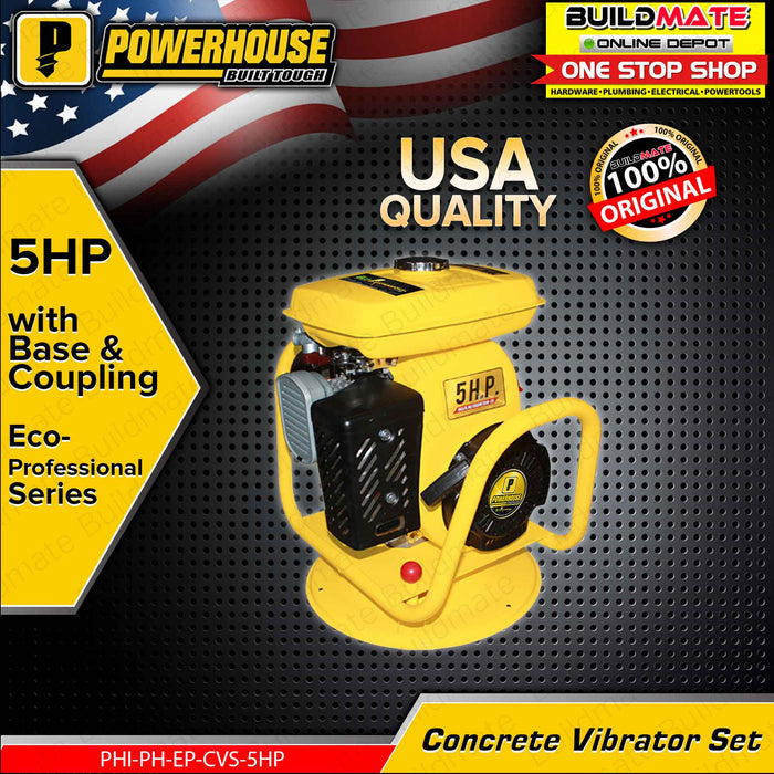 POWERHOUSE 5HP INDUSTRIAL ECO PROFESSIONAL Concrete Vibrator Set w/ Base & Coupling ROB20 PHI