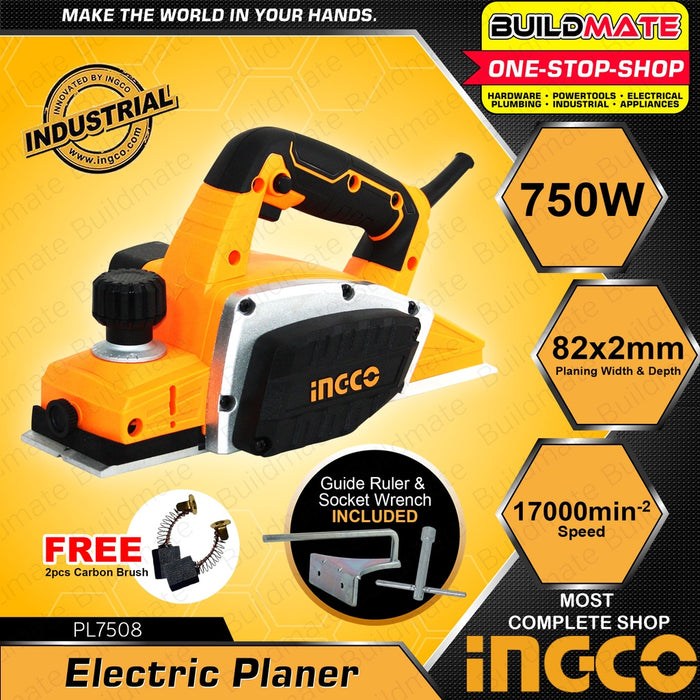 BUILDMATE Ingco Electric Wood Planer Machine Katam 680W | 750W for Woodworking Handheld Tool • IPT