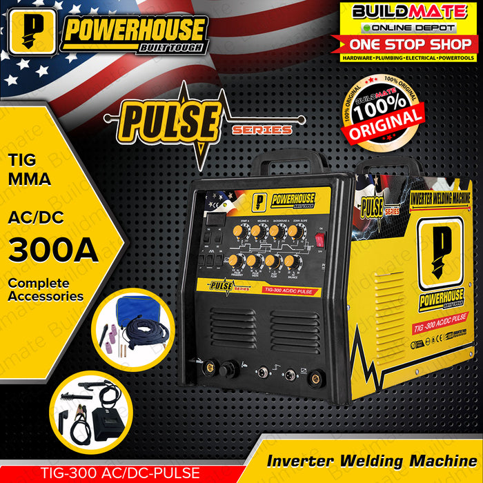 BUILDMATE Powerhouse 300A AC-DC TIG/MMA PULSE SERIES Inverter Welding Machine TIG300-ACDC-PULSE PHWM