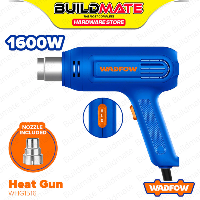 BUILDMATE Wadfow Heat Gun 1600W / 1800W Portable Hot Shrink Gun Air Dryer Plastic Blower Sealer with Nozzle WHG1514 / WHG1516 -  WPT