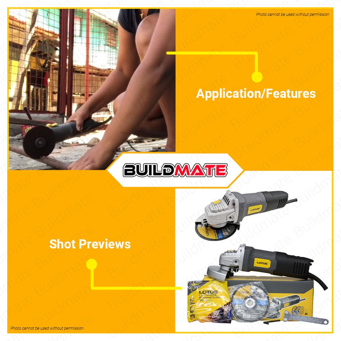 BUILDMATE Lotus Angle Grinder 750W Polishing & Grinding Machine Rotary Disc Power Tools SG750X - LPT