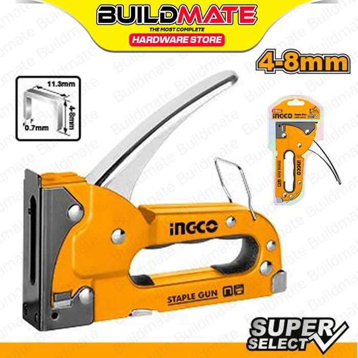 BUILDMATE Ingco Staple Gun 4-14mm / 4-8mm Gun Tacker Stapler SOLD PER PIECE HSG14018 / HSG14012 - IHT