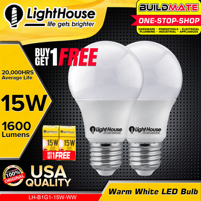 [BUY 1 GET 1 FREE] LIGHTHOUSE Led Bulb E27 Warm White Premium LED Light Bulb LED Lite Bulb •BUILDMATE•