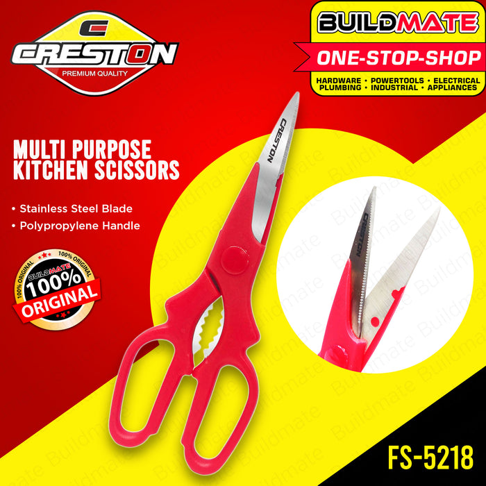 BUILDMATE Creston Kitchen Scissor 9" Inch Multi-Purpose Scissors Food Cooking Scissors Scrape Scissor Kitchen Scissor Shears Ultra Sharp Utility Scissors Meat Scissors Poultry Shears FS-5210 | FS5218 | 100% ORIGINAL / AUTHENTIC