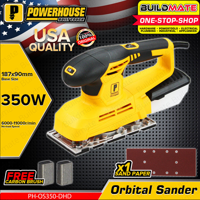 BUILDMATE Powerhouse Random Orbital Sander 350W | 400W [SOLD PER SET] Variable Speed with Dust Box Wood Orbital Sanding Finish Wood Sander Polishing Machine Electric Sander PH-OS350-DHD | PH-ROS-400 • PHPT