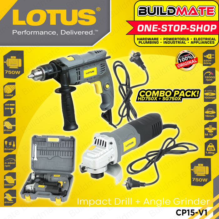 COMBO E BUILDMATE Lotus Electric Impact Drill Angle Grinder