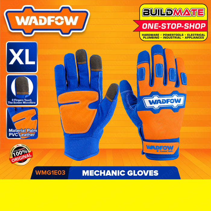 BUILDMATE Wadfow Mechanic Gloves XL 3 Fingers Utility Gloves, Safety Work Gloves, Knuckle Impacted Mechanic Gloves Safety Gloves Protective Gloves Durable Gloves WMG1E03 • WHT