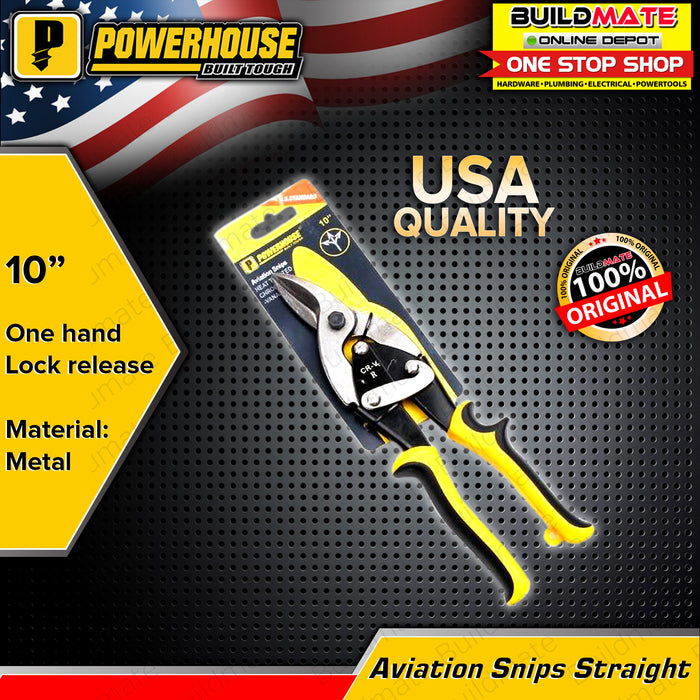 POWERHOUSE Aviation Snips Straight •BUILDMATE• PHHT