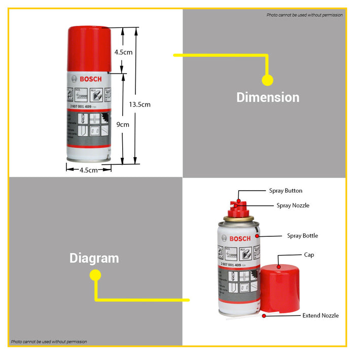 BUILDMATE Bosch 100ml Universal Cutting Oil for Metal Mitre Saw & Handheld Dry Cutter 2607001409 BAX