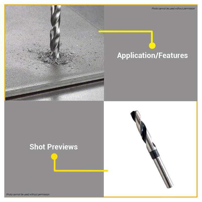 BUILDMATE Bosch 153MM Metal Twist Drill Bit - Ground Red Shank HSS-G 9/16 - 3/4 Inch for Rotary BAX