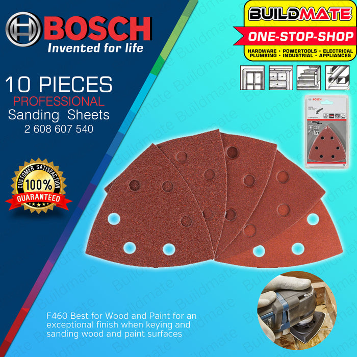 BUILDMATE Bosch 10PCS/SET Starlock Redwood Top Sanding Sheets Mixed for Wood & Paint 2608607540 BAX