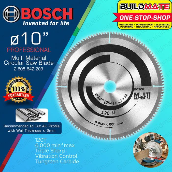 BUILDMATE Bosch Circular Saw Blade for Mitre Saw 10" Inch 40T - 120T EXPERT for Wood Blade Disc BAX