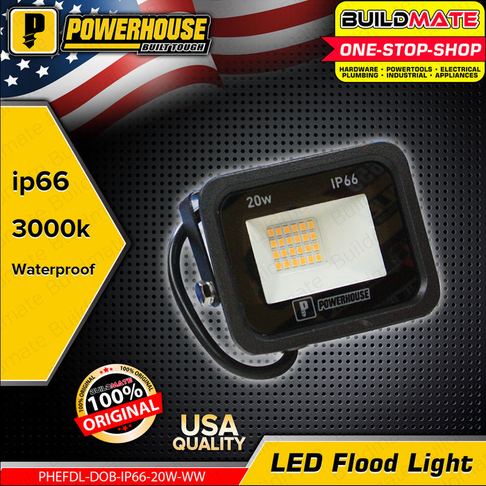 LIGHTHOUSE Weatherproof LED Floodlight 20W WARM WHITE | DAY LIGHT SOLD PER PIECE •BUILDMATE• PHLH