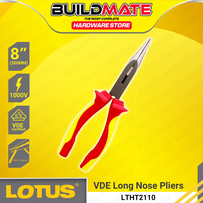 BUILDMATE Lotus VDE Electrical Insulated Pliers 1000V Electricians Long Nose, Combination and Diagonal Plier Repair Hand Tools SOLD PER PIECE - LHT