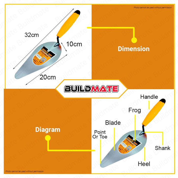 BUILDMATE Ingco Bricklaying Cement Trowel 6"-11" Inch Masonry Brick Layering SOLD PER PIECE -IHT