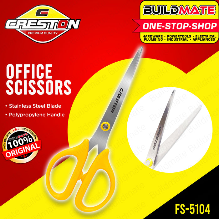 BUILDMATE Creston Stainless Office Scissor 7" Inch | 8" Inch [SOLD PER PIECE] Multi-Purpose Craft Scissors Great Grip Stainless Steel Comfort-Grip Sturdy Scissors for Office Home FS5104 | FS5105