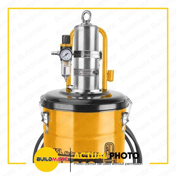 INGCO Pneumatic Air Grease Lubricator 45L Air Grease Gun Pump Air Grease Pump with Pressure Hydraulic Hose Pneumatic Grease Bucket Pump AGL02451 •BUILDMATE• IHT