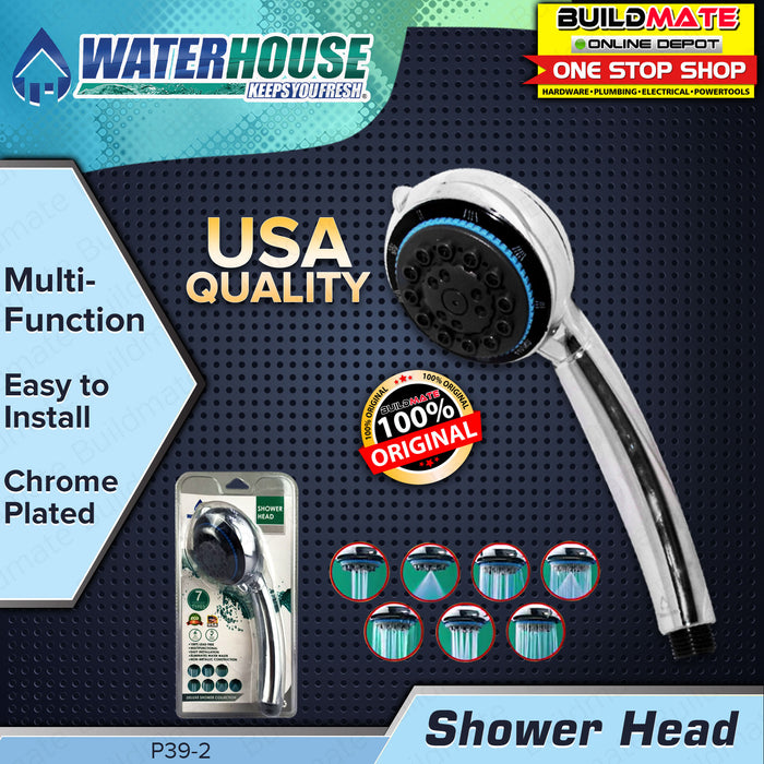 WATERHOUSE by POWERHOUSE ABS 7 Function Single Shower Head Chrome P39-2 •BUILDMATE• PHWH