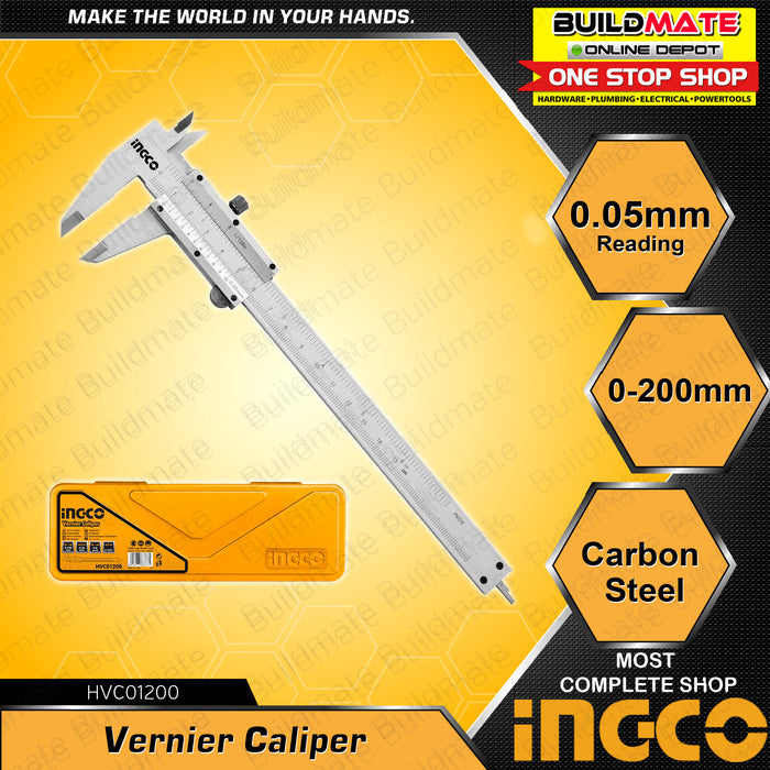 INGCO Vernier Caliper 0-200mm HVC01200  •BUILDMATE• IHT