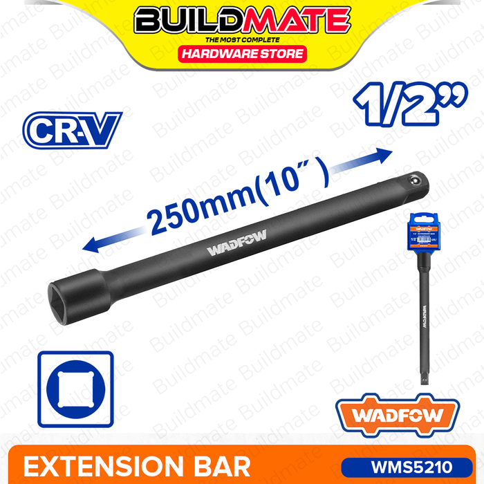 BUILDMATE Wadfow Drive Extension Bar 1/2" Inch CR-V Extension Rod Bar Socket 125MM / 250MM SOLD PER PIECE - WHT