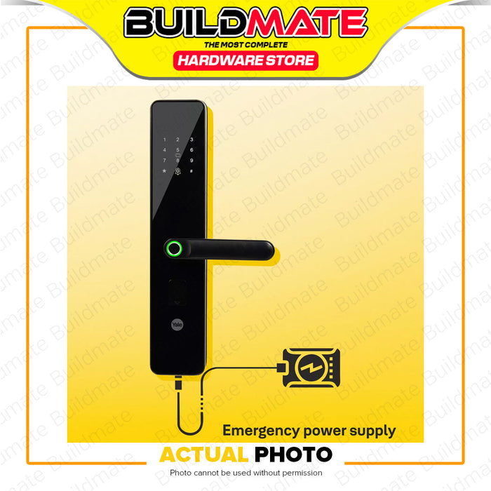 BUILDMATE Yale Smart Door Lock with Biometric, Pincode, RFID Card and Mechanical Keys for Home & Office Security YDME100 Nxt