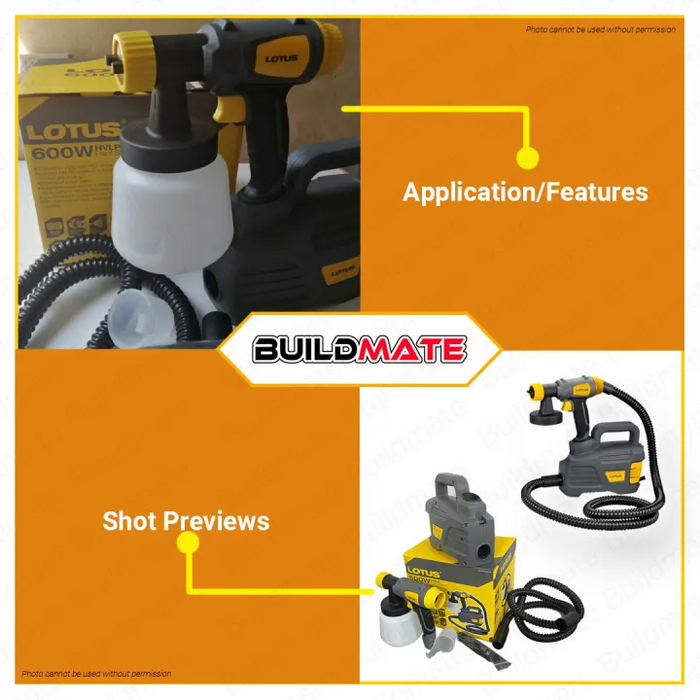 LOTUS HVLP Paint Station Electric Spray Gun 600W LTPT600PSX Total Power Paint Zoom  •BUILDMATE•  LPT