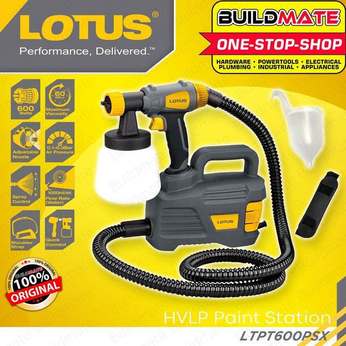 LOTUS HVLP Paint Station Electric Spray Gun 600W LTPT600PSX Total Power Paint Zoom  •BUILDMATE•  LPT