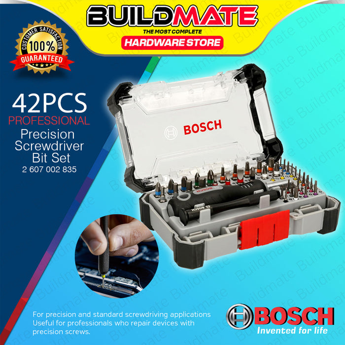 BUILDMATE Bosch 42pcs Precision Screwdriver Bit Set for Impact and Drill Driver Repair Hand Tool 2607002835 - BAX