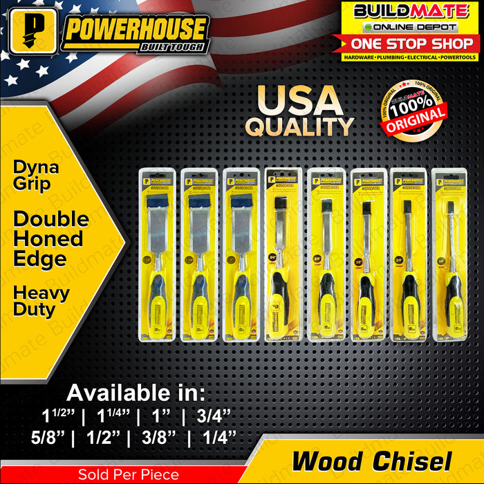 POWERHOUSE Dyna Grip Wood Chisel 1/4" | 3/8" | 1/2" | 5/8" | 3/4" SOLD PER PIECE •BUILDMATE• PHHT