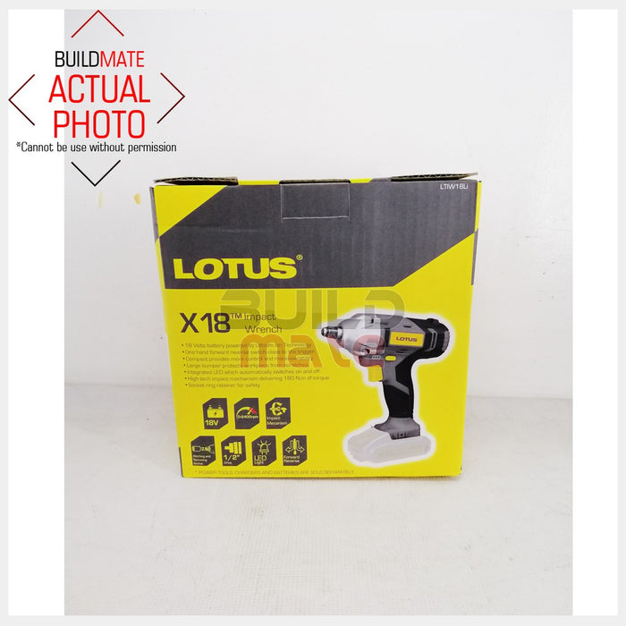 [BUNDLE] LOTUS X-LINE Cordless Impact Wrench 1/2" Dr 18V LTIW18LI + LTFC1800 + LTBP18G-2 •BUILDMATE• LCPT