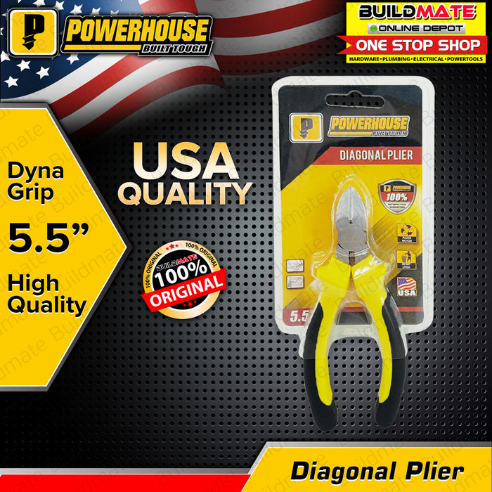 POWERHOUSE Dyna Grip Diagonal Pliers 5.5" •BUILDMATE• PHHT