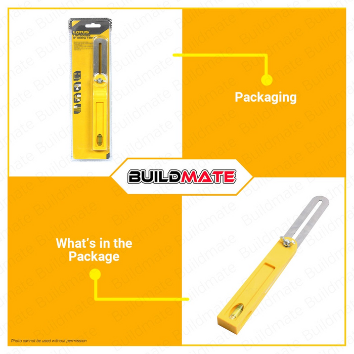 LOTUS Sliding T-Bevel 8" Inch Angle Ruler Protractor Metric Gauge Square LTHT200SBX •BUILDMATE• LHT