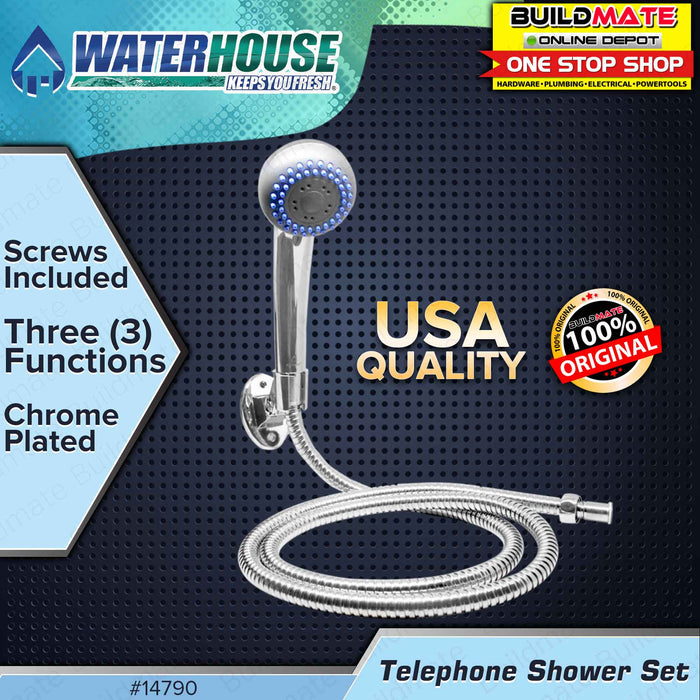 WATERHOUSE by POWERHOUSE 3 Function Telephone Shower Complete Set Chrome #14790 •BUILDMATE• PHWH