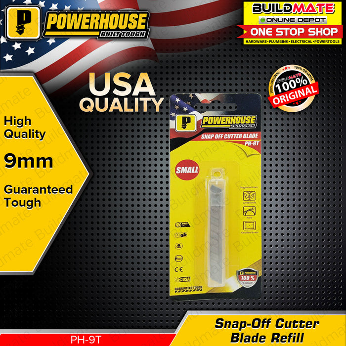 POWERHOUSE Snap-Off Cutter Blade Refill SMALL 9mm PH-9T •BUILDMATE• PHHT