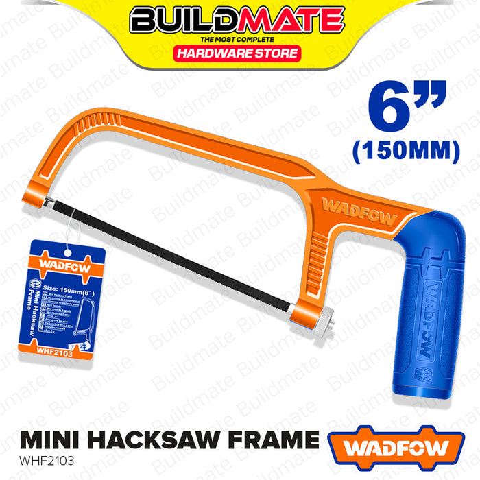 BUILDMATE Wadfow Mini Hacksaw Frame 6" Inch with 1pc Hacksaw Blade for Sawing Wood Mini Hand Saw SOLD PER PIECE WHF2105 / WHF2103 - WHT