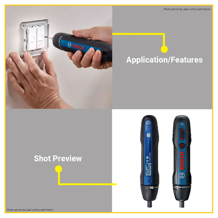 BUILDMATE Bosch 3.6V Lithium-Ion Cordless Screwdriver GO 3 / GO 2 Rechargeable Screw Driver 06019H2280 - BLC