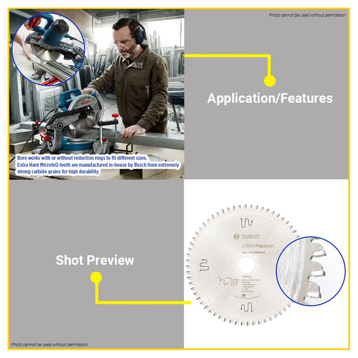 BUILDMATE Bosch 216MM 64T Circular Saw Blade Wheel Expert Multi Material / for Wood Cutting Disc BAX