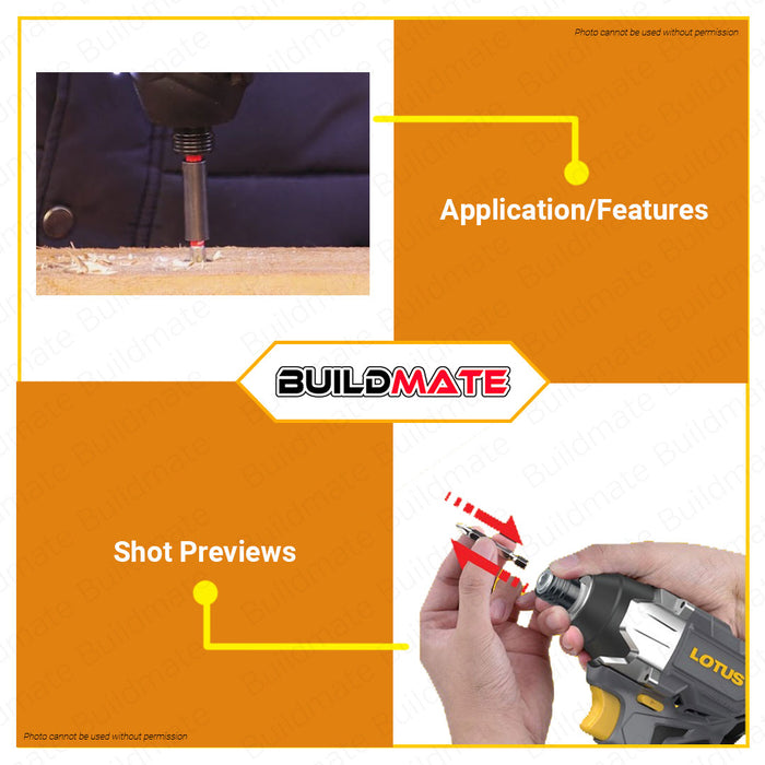 BUILDMATE Lotus Lithium-Ion Cordless Brushless 18V / 20V Impact Driver Drill 1/4" Inch Hex Drive UNIT ONLY - LCPT