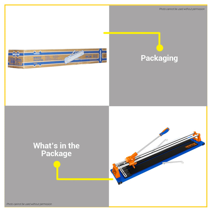 BUILDMATE Wadfow Tile Cutter 1000mm Beam Score Cutter Board Manual Porcelain Ceramic Tile Saw Trimmer Cutting Machine Tool WTR1510 - WHT