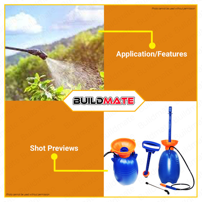 BUILDMATE Wadfow Pressure Sprayer 5L Handheld Garden Pump Sprayer Water Spray Hand Pump Misting Sprayer Garden Sprayer Pressure Pump Sprayer WRS1550 •BUILDMATE• WHT