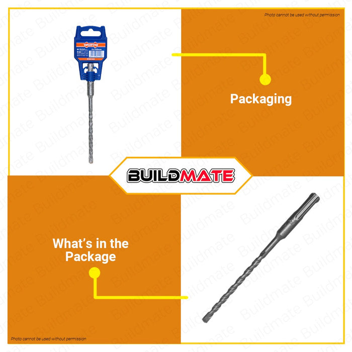 WADFOW Hammer Rotary SDS Plus Drill Bit 110mm | 160mm [SOLD PER PIECE] Hammer Drill Bits Carbide Masonry Drill Bit For Brick, Stone, and Concrete WHD1204 | WHD1205 | WHD1206 | WHD1207 | WHD1208 | •BUILDMATE• WHT