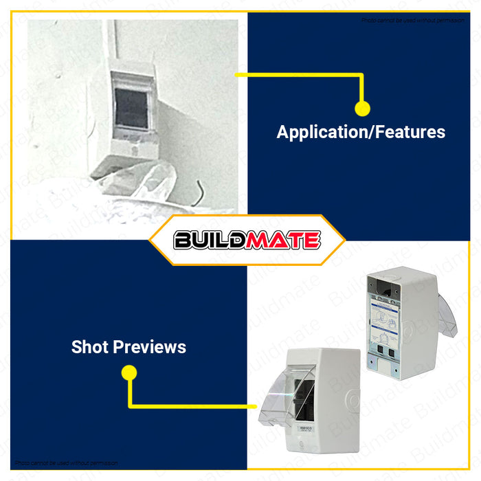 BUILDMATE Royu Safety Breaker with Cover Moulded Case 2 Pole 230V 15A | 20A | 30A [SOLD PER PIECE] Electrical Safety Breaker Safety Circuit Breaker Bolt-On Type Electrical Outlet Cover Electrical Circuit Safety International Outlet