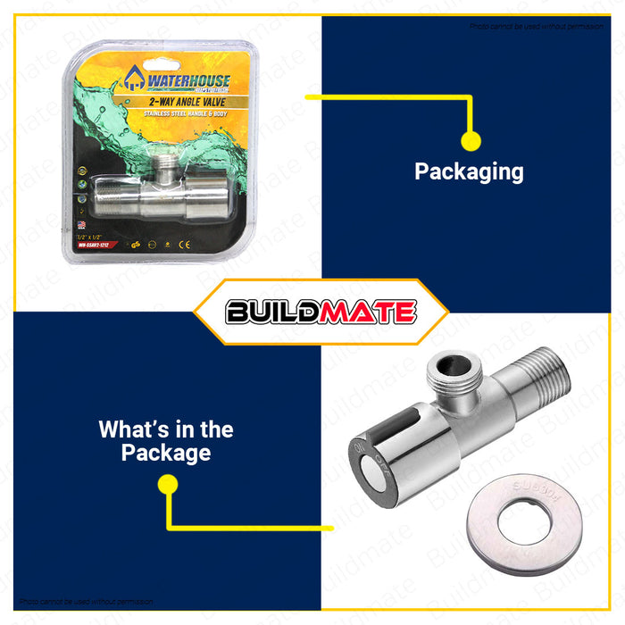 ANGLE VALVE 2-WAY M1/2 X M1/2 STAINLESS STEEL – CBK Hardware