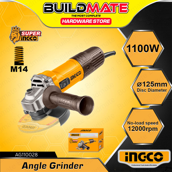 BUILDMATE Ingco Angle Grinder 5" M14 900W / 950W / 1100W Handheld Electric Polishing and Grinding Machine Power Tools - ICPT