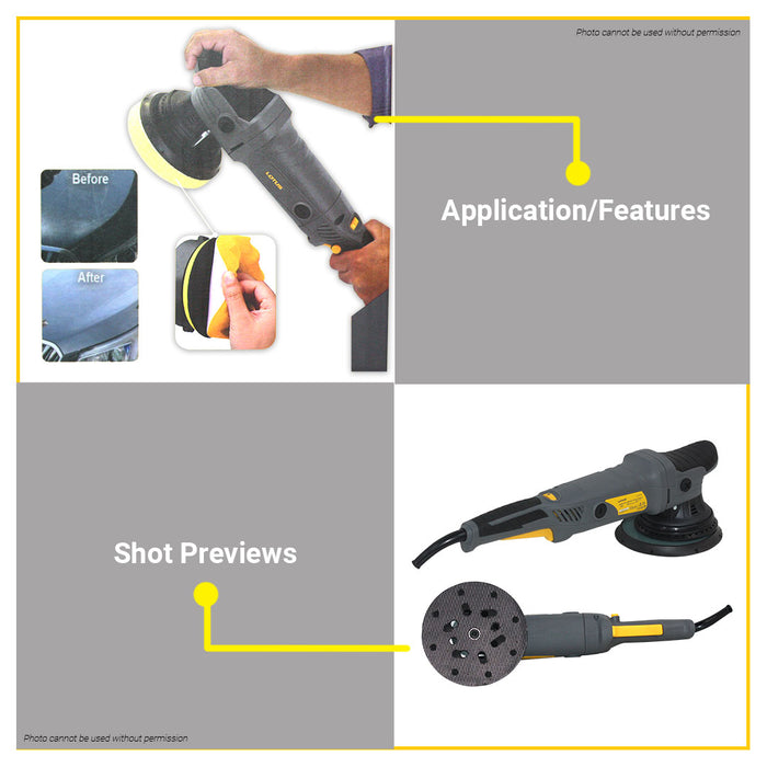 BUILDMATE Lotus 900W Dual Action Polisher 6" Inch Car Buffing Portable Electric Polishing Buffer Machine SP150X/DA - LPT