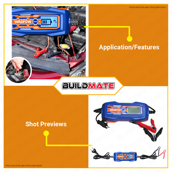 WADFOW Battery Charger  12V Fully-Automatic Smart Car Battery Charger WBY1501 •BUILDMATE• WPT