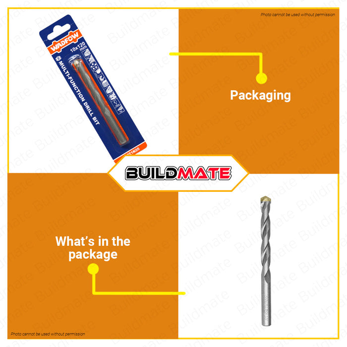 BUILDMATE Wadfow Multi-Function Drill Bit 4mm To 10mm Alloy Triangle Drill Bits Concrete Drill Bit Ceramic Tile Drill Bits Carbide Tip / Point Angle Multi-Function Metal Drill For Brick, Tile, Cement, Ceramic, Glass, And Plastic Hand Tool WMZ1K • WHT